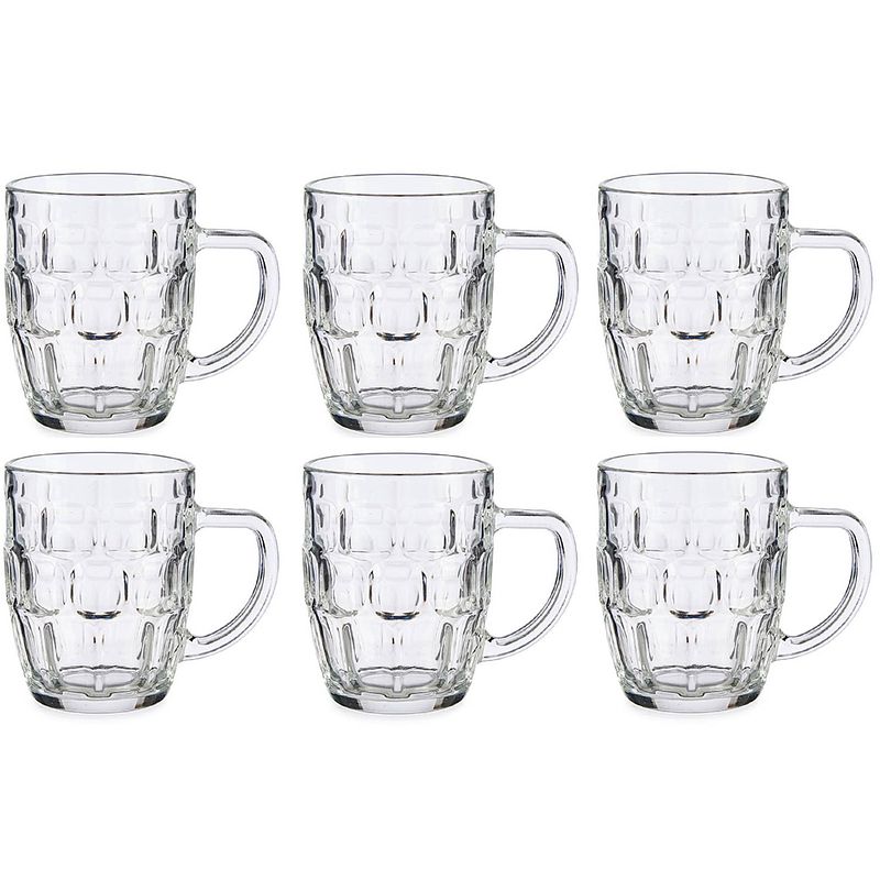 Foto van Set van 6x stuks grote vivalto bierglazen/bierpullen van 520 ml - bierglazen