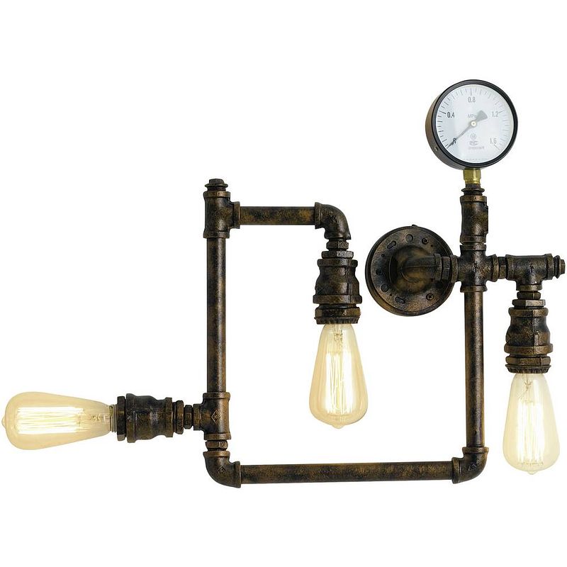 Foto van Eco-light i-amarcord-pl3 wandlamp e27 roest-bruin