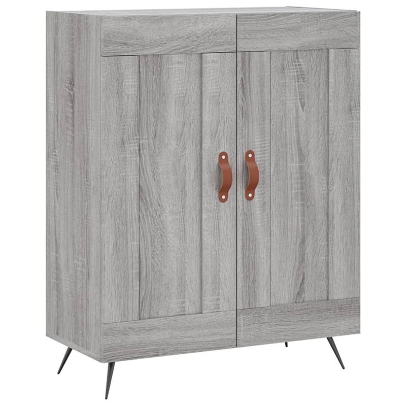 Foto van Vidaxl dressoir 69,5x34x90 cm bewerkt hout grijs sonoma eikenkleurig