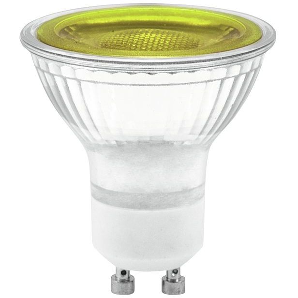 Foto van Omnilux gu-10 230v led smd 7w par-16 lamp geel