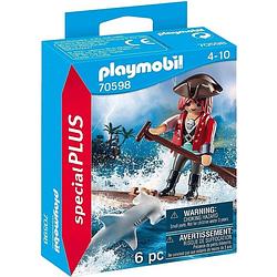 Foto van Playmobil special plus piraat met vlot en hamerhaai 70598