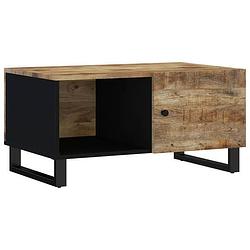 Foto van Vidaxl salontafel 80x50x40 cm massief mangohout en bewerkt hout