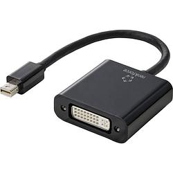 Foto van Renkforce rf-4769258 displayport / dvi adapter [1x mini-displayport stekker - 1x dvi-bus 24+5-polig] zwart pvc-mantel 15.00 cm