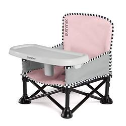 Foto van Summer infant pop 'sn sit stoelverhoger, binnen, buiten, handig en compact, snel opvouwbaar, roze