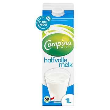 Foto van Campina halfvolle melk 1l bij jumbo