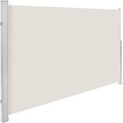 Foto van Tectake - uitschuifbaar aluminium windscherm tuinscherm 200 x 300 cm beige 401532