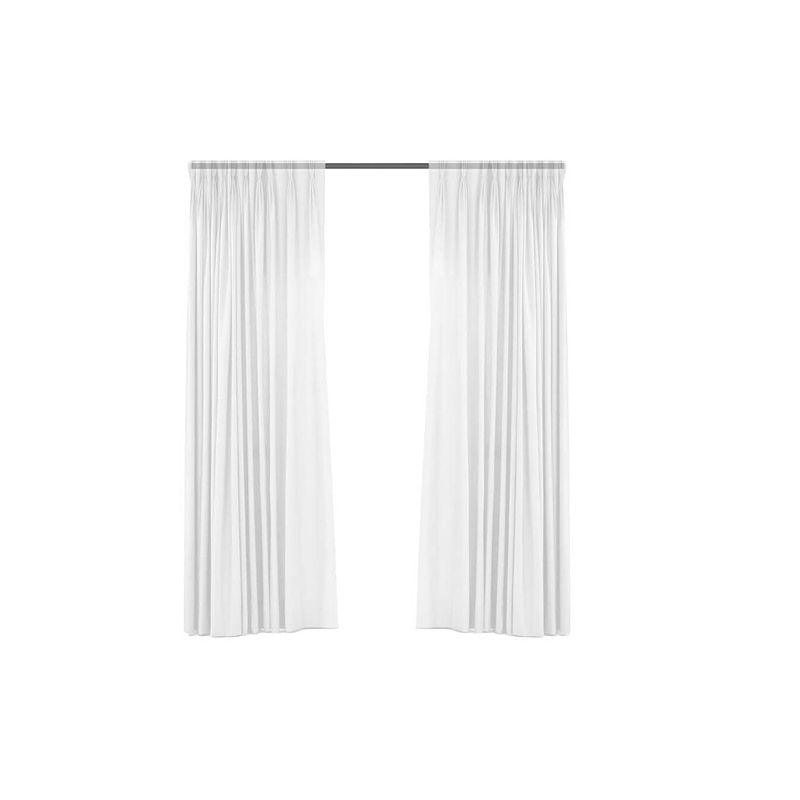 Foto van Larson - luxe ondergordijnen - met haken - 1.5m x 2.5m - wit - 2 stuks