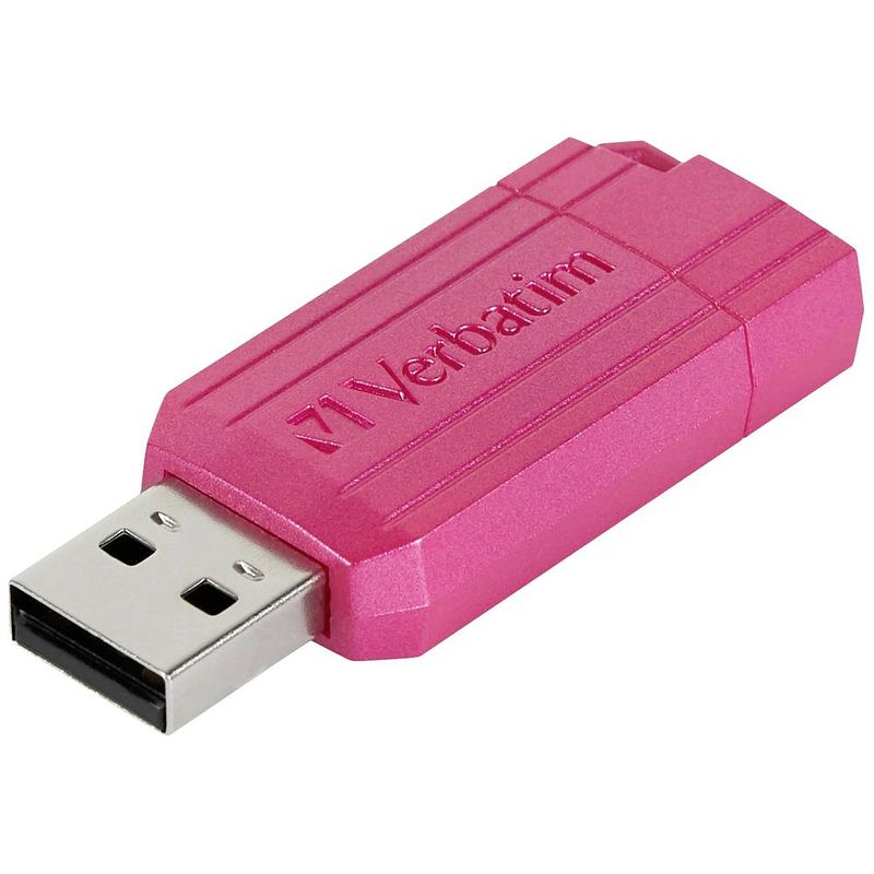 Foto van Verbatim usb drive 2.0 pinstripe 49460 usb-stick 128 gb usb 2.0 pink