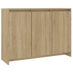 Foto van Vidaxl dressoir 102x33x75 cm spaanplaat sonoma eikenkleurig