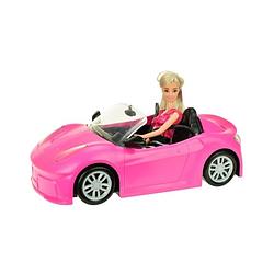 Foto van Toi-toys lauren tienerpop in roze auto