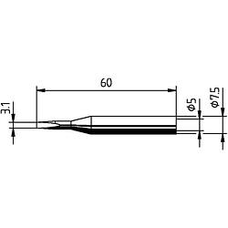 Foto van Ersa 0172kd soldeerpunt beitelvorm, recht grootte soldeerpunt 3.10 mm inhoud: 1 stuk(s)