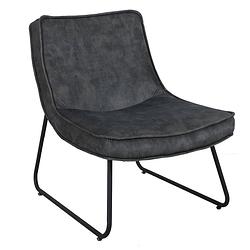 Foto van Dimehouse fauteuil industrieel antraciet lowen - velvet