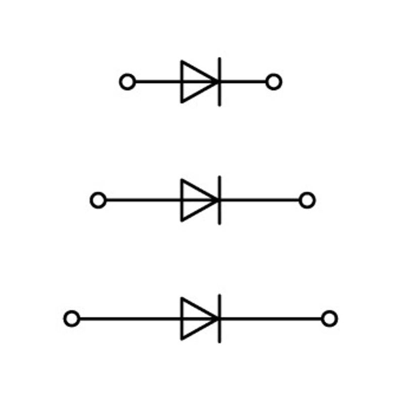 Foto van Wago 870-596/281-674 diodeklem 3-etages 5 mm spanveer toewijzing: l grijs 50 stuk(s)