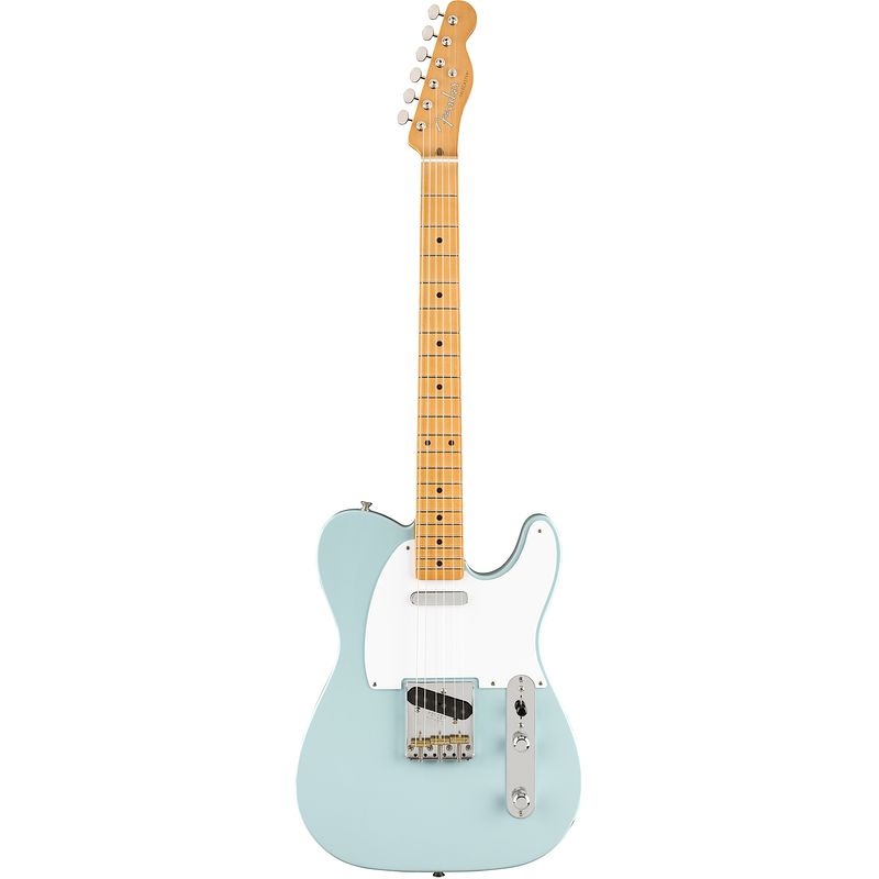 Foto van Fender vintera 50s telecaster sonic blue mn met gigbag