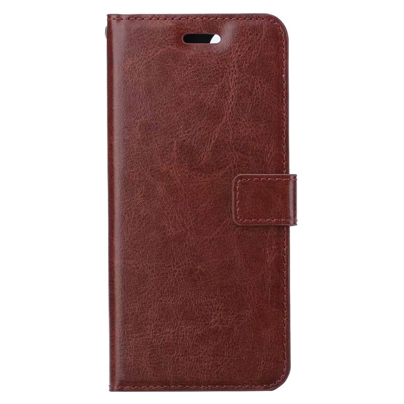 Foto van Basey xiaomi 12 hoesje bookcase hoes flip case book cover - xiaomi 12 hoes book case hoesje - bruin