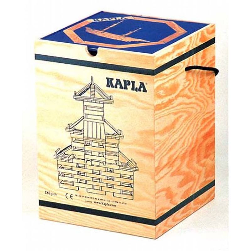 Foto van Kapla houten bouwplankjes kapla 280 boek geel
