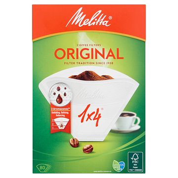 Foto van Melitta filterzakjes original 1x4 80 stuks bij jumbo