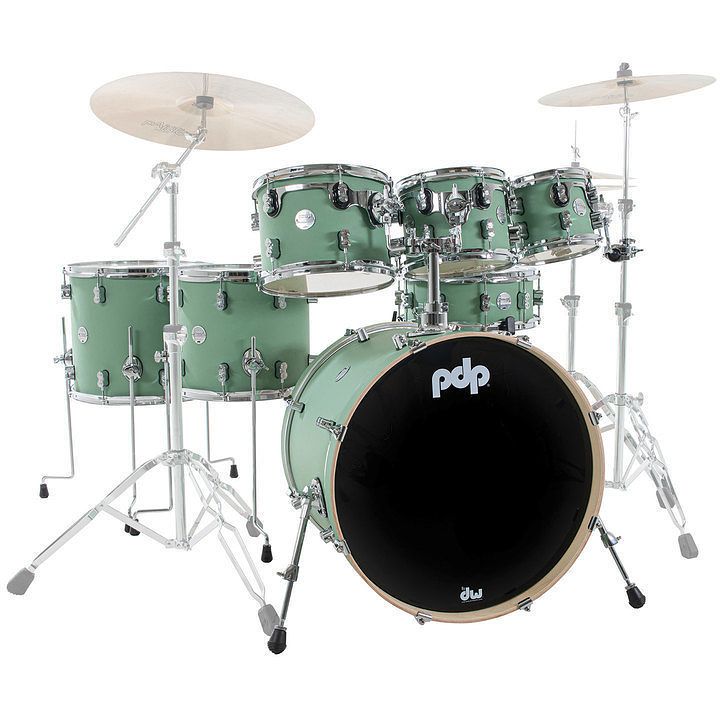 Foto van Pdp drums pd805482 concept maple finish ply satin seafoam 7d. shellset