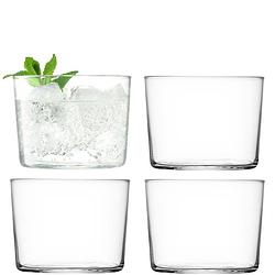 Foto van L.s.a. - gio tumbler glas 220 ml set van 4 stuks - glas - transparant