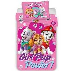 Foto van Paw patrol baby dekbedovertrek girl pup power - 100 x 135 cm - katoen