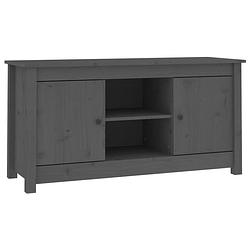 Foto van The living store tv-kast - grenenhout - 103x36.5x52cm - grijs