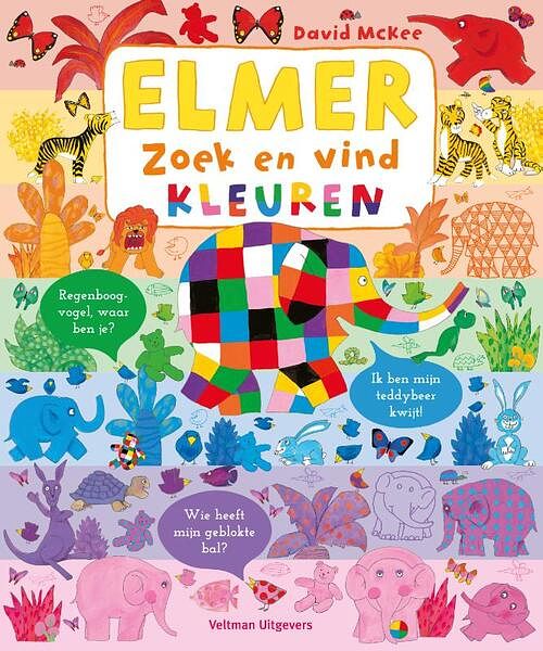 Foto van Elmer zoek en vind - kleuren - david mckee - hardcover (9789048320844)