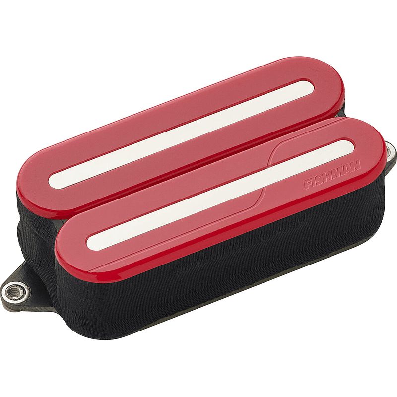 Foto van Fishman prf-mo6-cdn fluence open core modern humbucker ceramic 6-string red / nickel rails actief gitaarelement