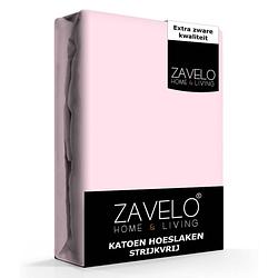 Foto van Zavelo hoeslaken katoen strijkvrij roze-2-persoons (140x200 cm)