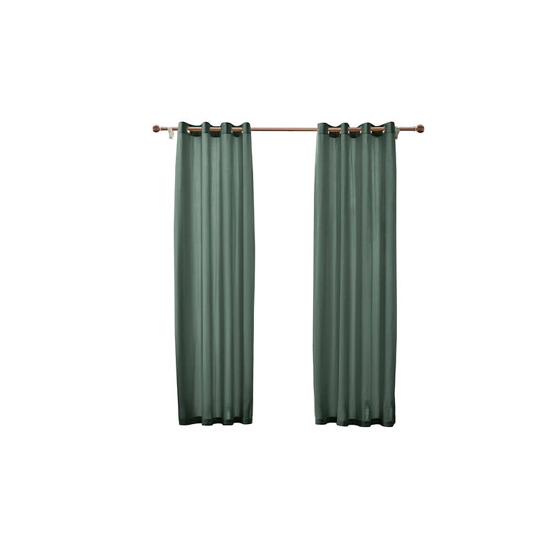 Foto van Larson - velvet gordijnen - 1.4m x 2.5m - ringen - groen