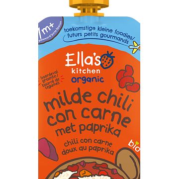 Foto van Ella'ss kitchen organic milde chili con carne met paprika 7+ maanden 130g bij jumbo