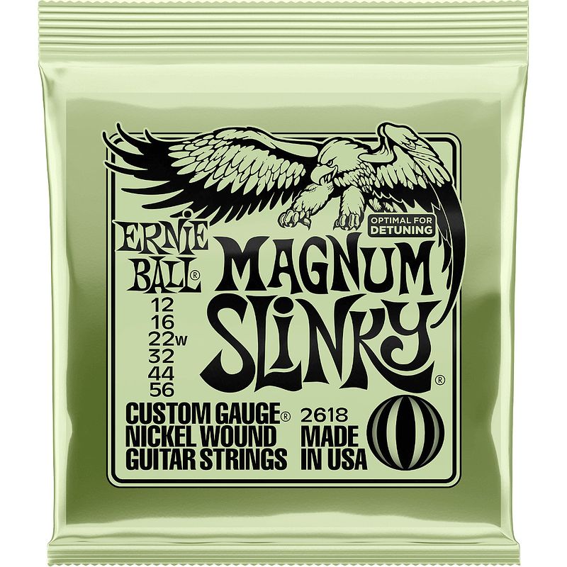 Foto van Ernie ball 2618 magnum slinky snarenset voor elektrische gitaar