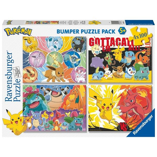 Foto van Ravensburger puzzel pokemon 4 in 1 100 stukjes