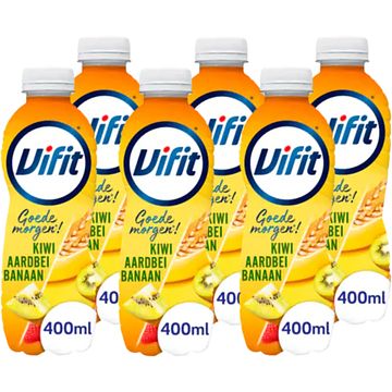 Foto van Vifit goedemorgen! drinkontbijt aardbei/kiwi/banaan 6 x 400ml bij jumbo