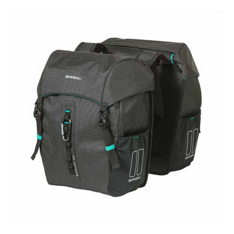 Foto van Dubbele fietstas discovery 365d 18 liter polyester zwart