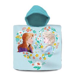 Foto van Disney frozen bad cape/poncho - 60 x 120 cm - katoen - voor kinderen - badcapes