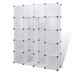 Foto van The living store modulaire kast - kunststof - 37 x 146 x 180.5 cm - wit