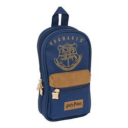 Foto van Etui harry potter magical bruin marineblauw (12 x 23 x 5 cm) (33 onderdelen)