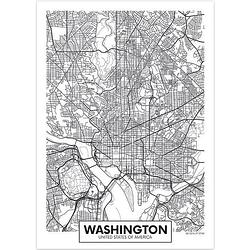 Foto van Canvas city map washington 30x40cm