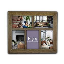 Foto van Haes deco - houten multi fotolijst malaga voor 5 foto's 10x15 cm - mp11415-1