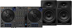 Foto van Pioneer dj ddj-flx6 + pioneer dj dm-40d zwart