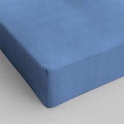 Foto van Dreamhouse hoeslaken - katoen 160 x 200 cm, kleur: blauw