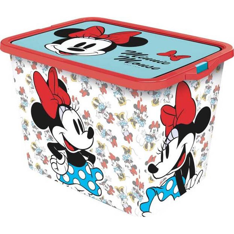 Foto van Stor opbergbox minnie mouse 23 liter wit/rood