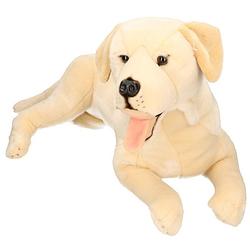 Foto van Grote liggende pluche knuffel labrador 65 cm