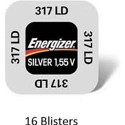 Foto van 16 stuks (16 blisters a 1 stuk) energizer zilver oxide knoopcel 317 ld 1.55v