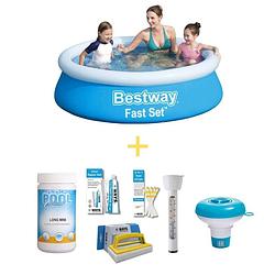 Foto van Bestway zwembad - fast set - 183 x 51 cm - inclusief ways onderhoudspakket