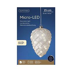 Foto van Lumineo - microled denappel d15h21 cm frost kerst