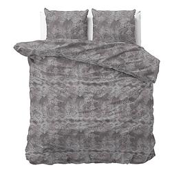 Foto van Dreamhouse bedding libbo dekbedovertrek - 1-persoons (140x200/220 cm + 1 sloop) - katoen satijn - anthracite