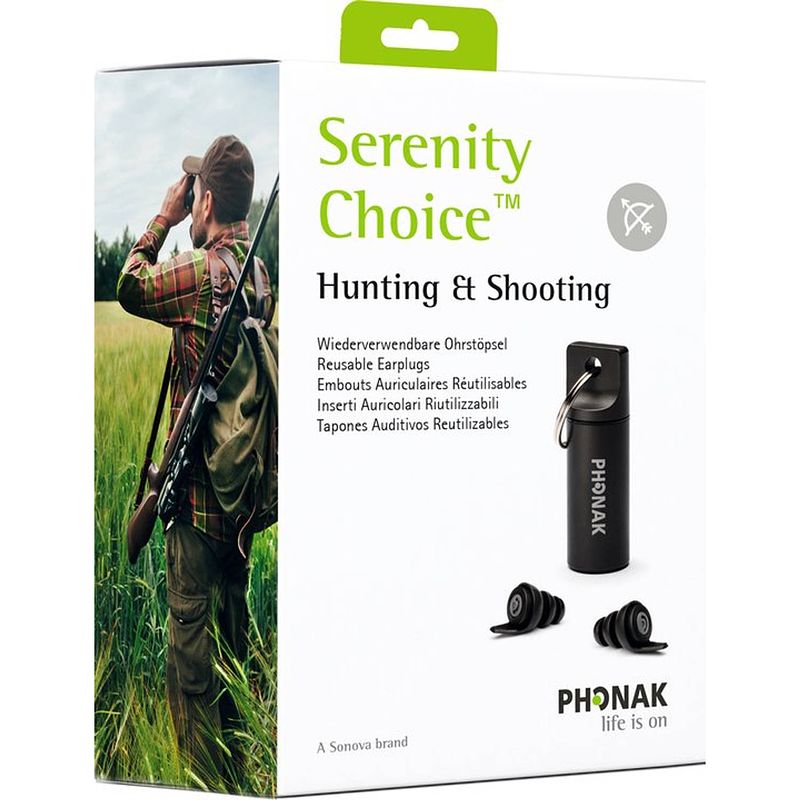 Foto van Phonak serenity choice hunting & shooting gehoorbescherming 12 db snr schietsport