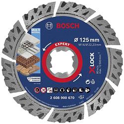 Foto van Bosch accessories 2608900670 expert multimaterial x-lock diamanten doorslijpschijf diameter 125 mm 1 stuk(s)