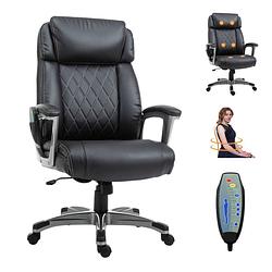 Foto van Bureaustoel - bureaustoel ergonomisch - directiestoel - massage stoel - bureaustoelen voor volwassenen - zwart